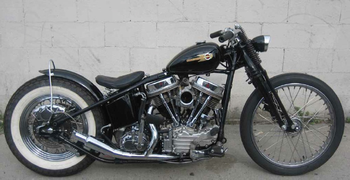 A Harley-Davidson Panhead Bobber